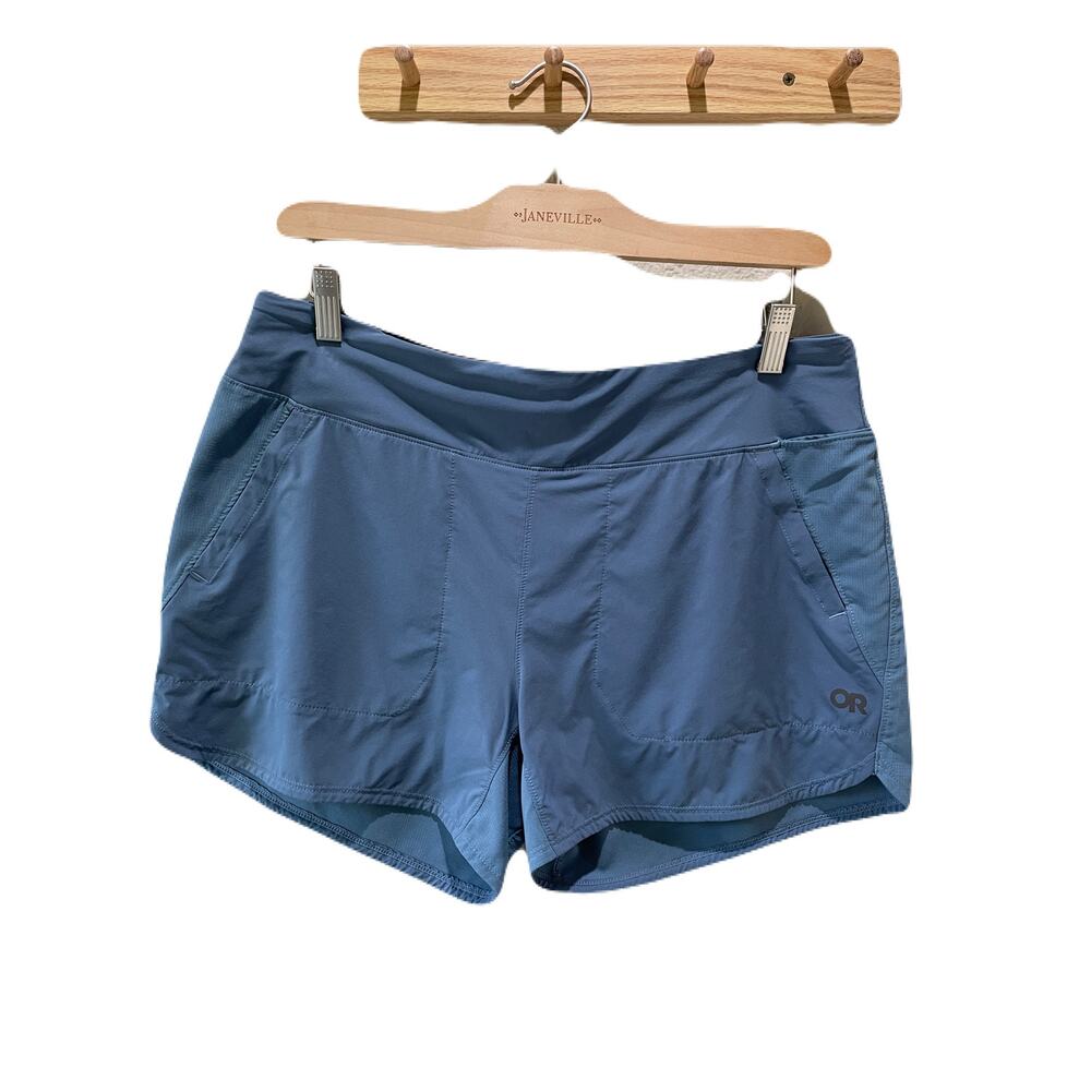 Outdoor Research OR Women’s Astro Shorts Blue Gray Hiking Outdoor 3.5" inseam  L